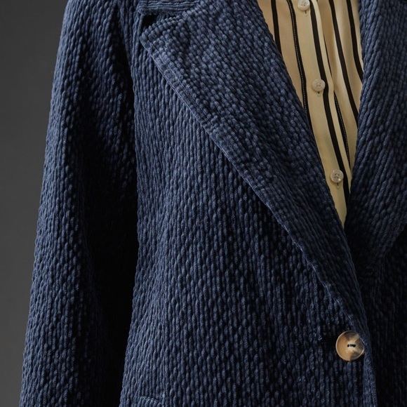 Anthropologie Navy Corduroy Coat - Picture 2 of 7